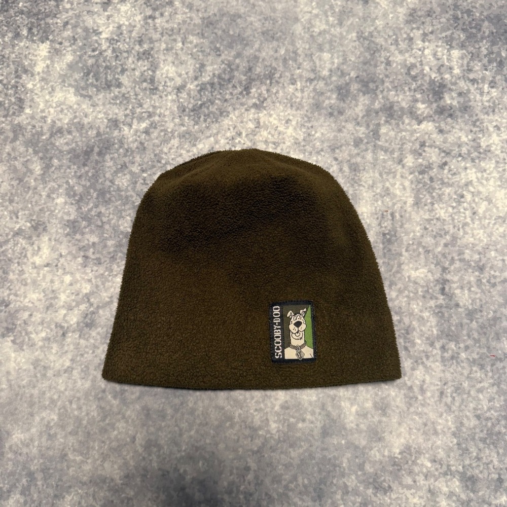 Vintage 2000 Scooby Doo Fleece Beanie Hat Cartoon Network Fresh Caps Olive Green